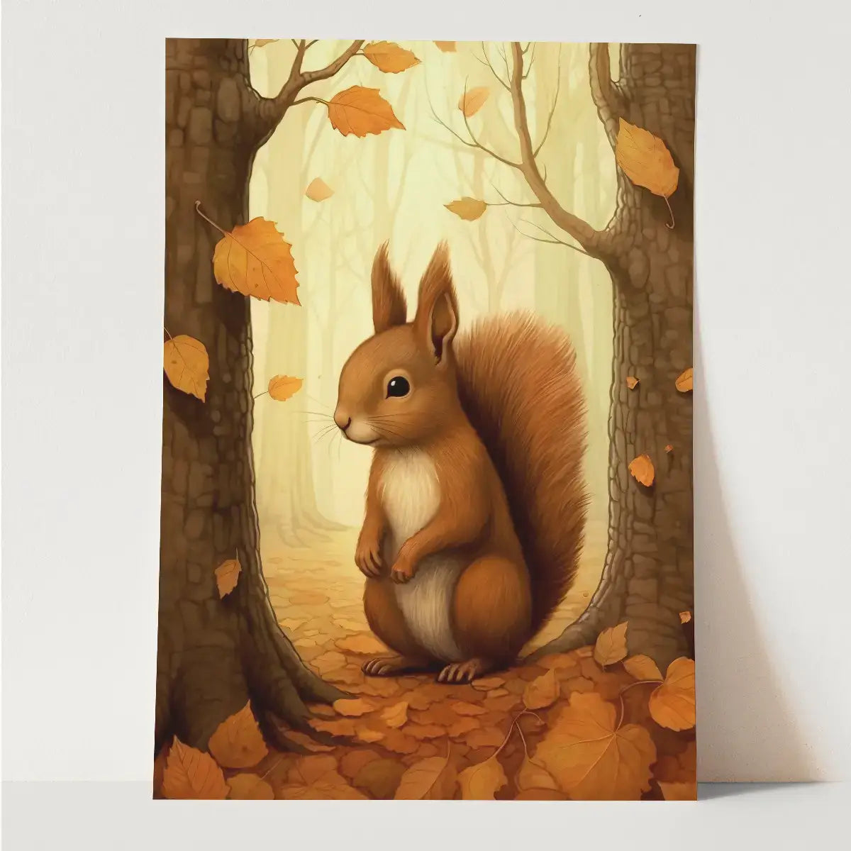 Plakat Jesienna Wiewiórka