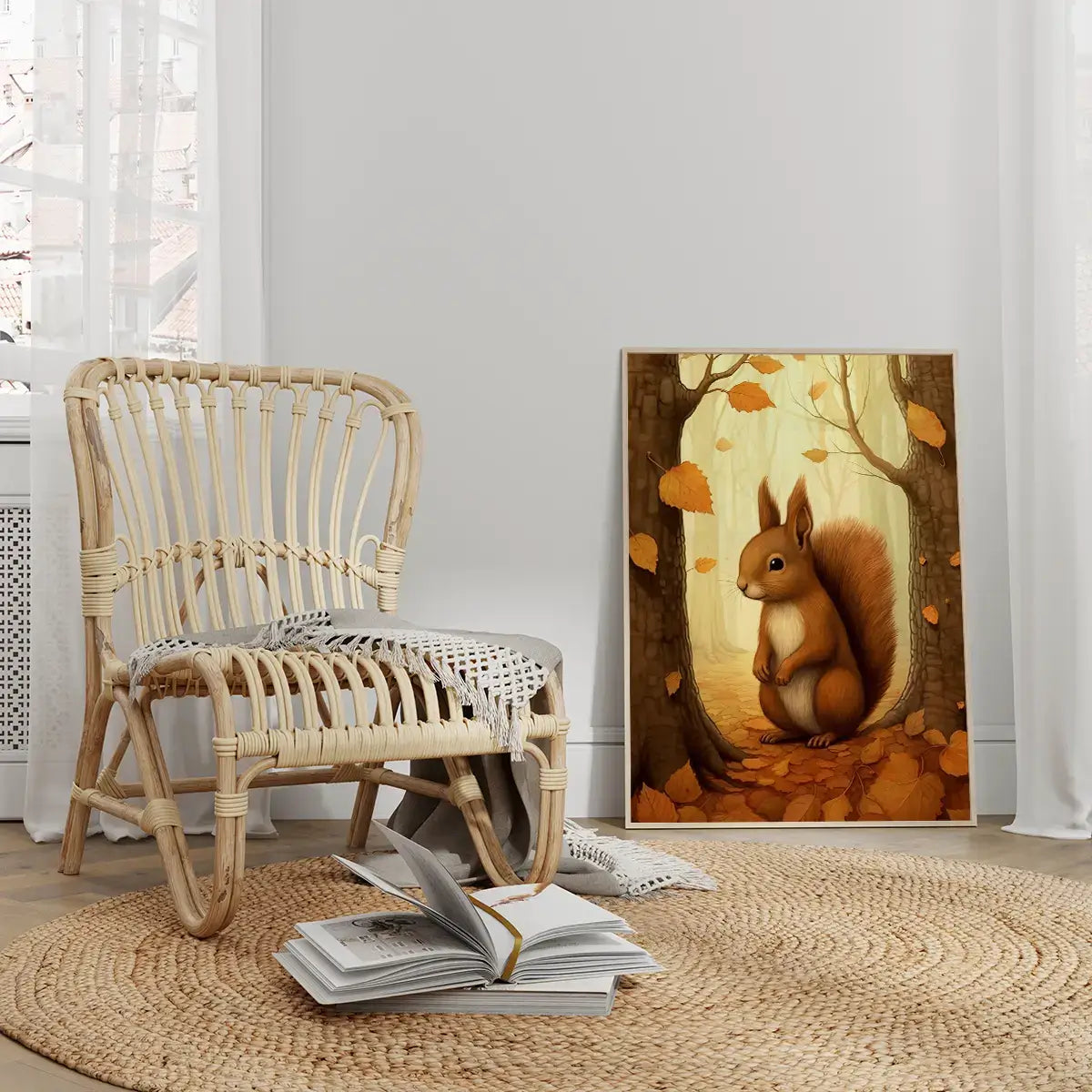 Plakat Jesienna Wiewiórka
