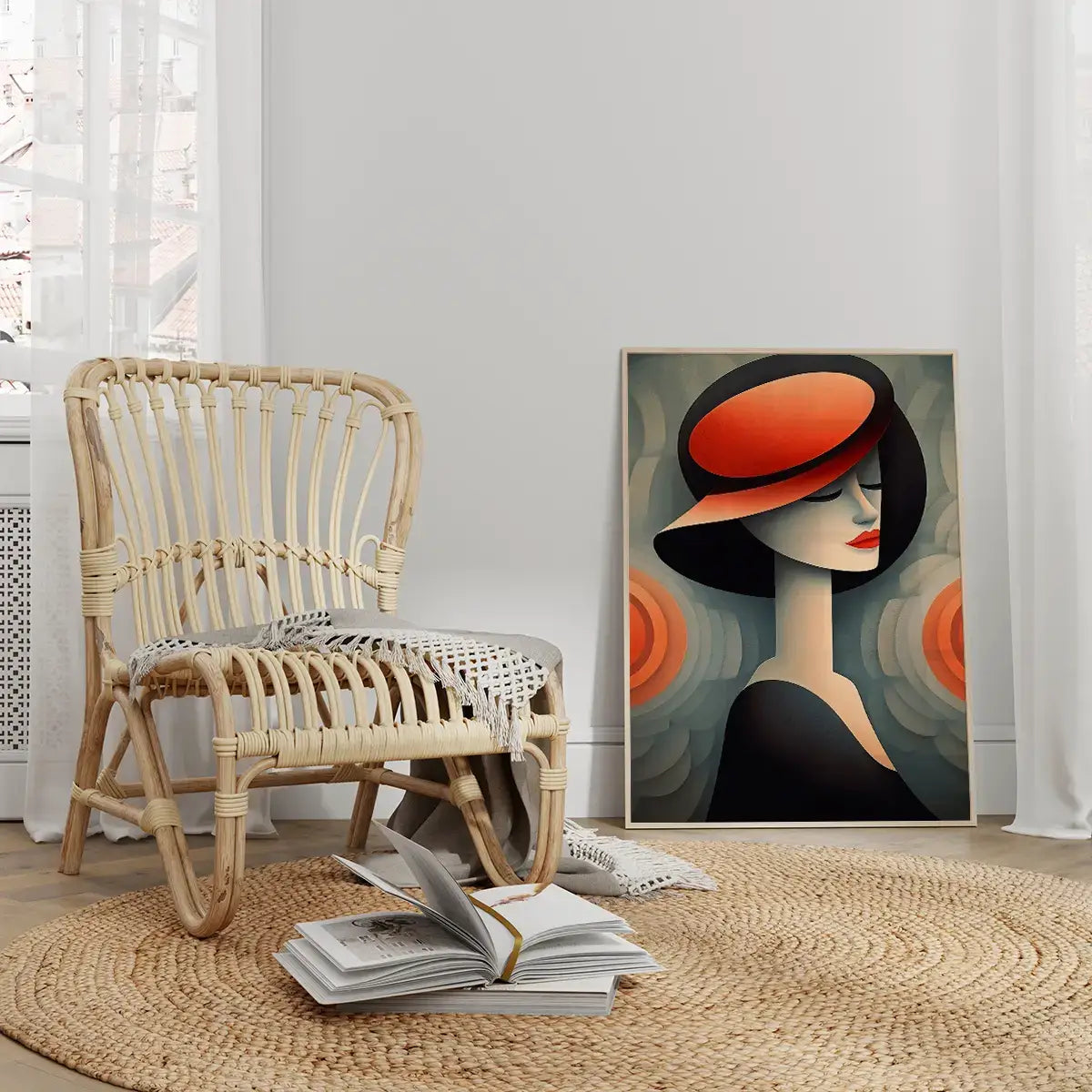 Plakat Kobieta w Kapeluszu