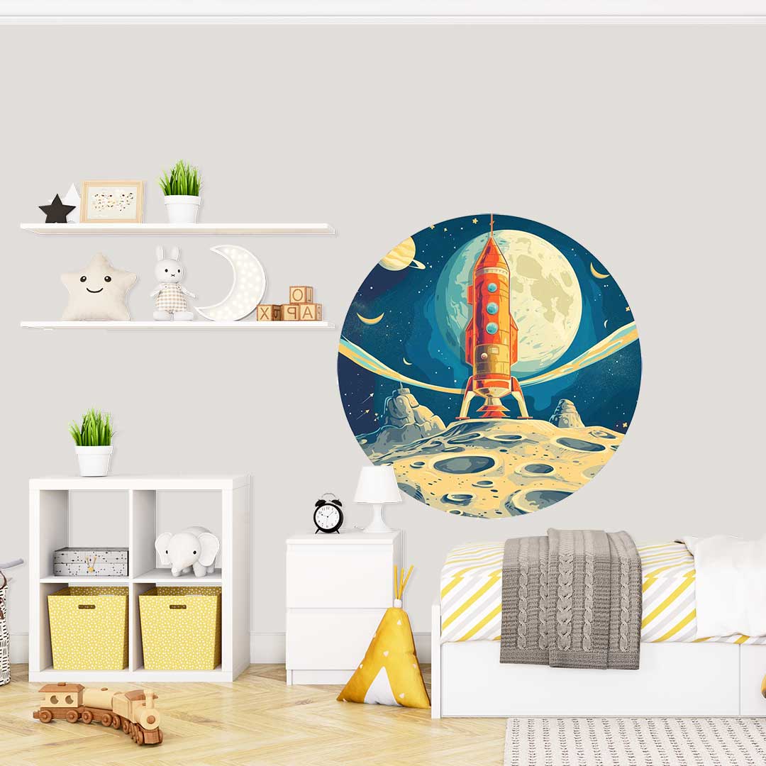 Okrągła Fototapeta Kosmiczna Misja