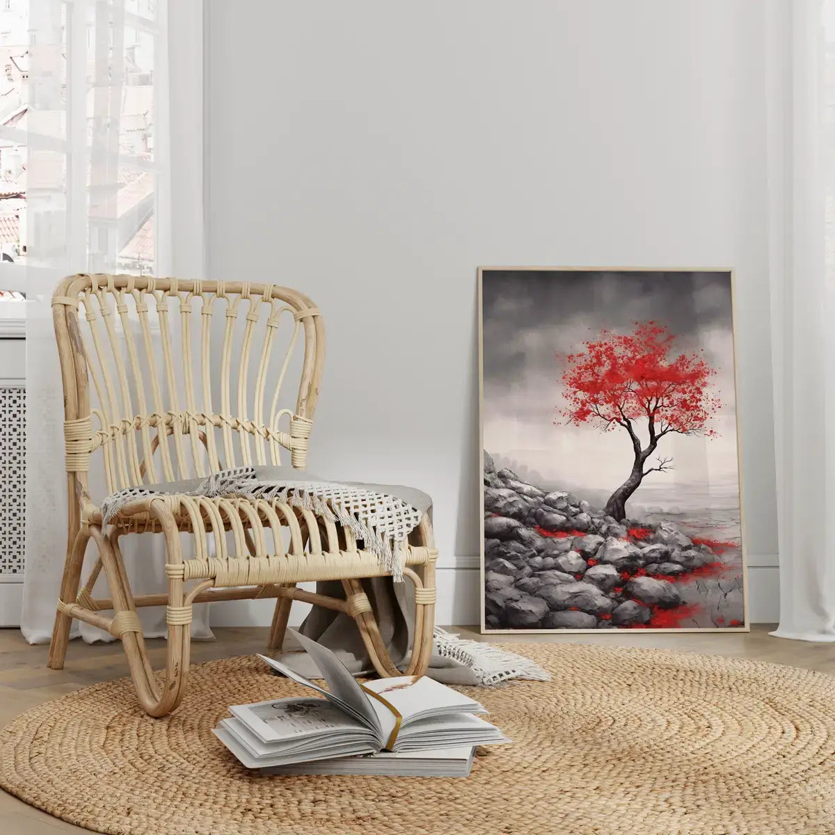 Plakat Ogniste Drzewo