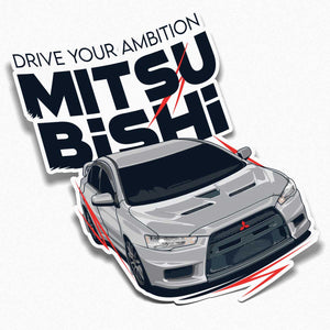 Naklejka Sportowy Duch Mitsubishi.