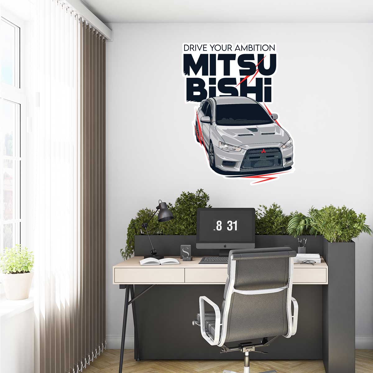 Naklejka Sportowy Duch Mitsubishi.