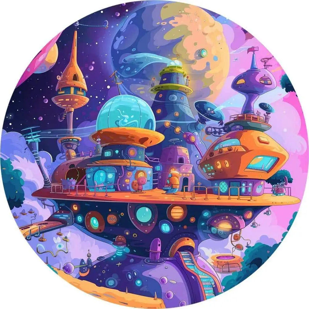 Okrągła Fototapeta Gwiezdna Kolonia.