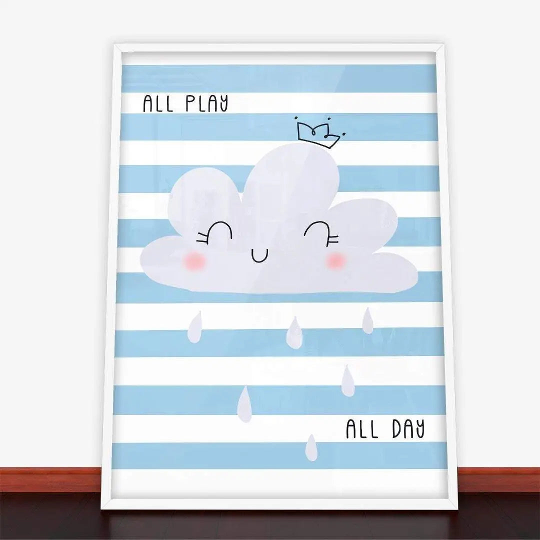 Framed cloud print from Plakat All Day adds a serene touch to any room