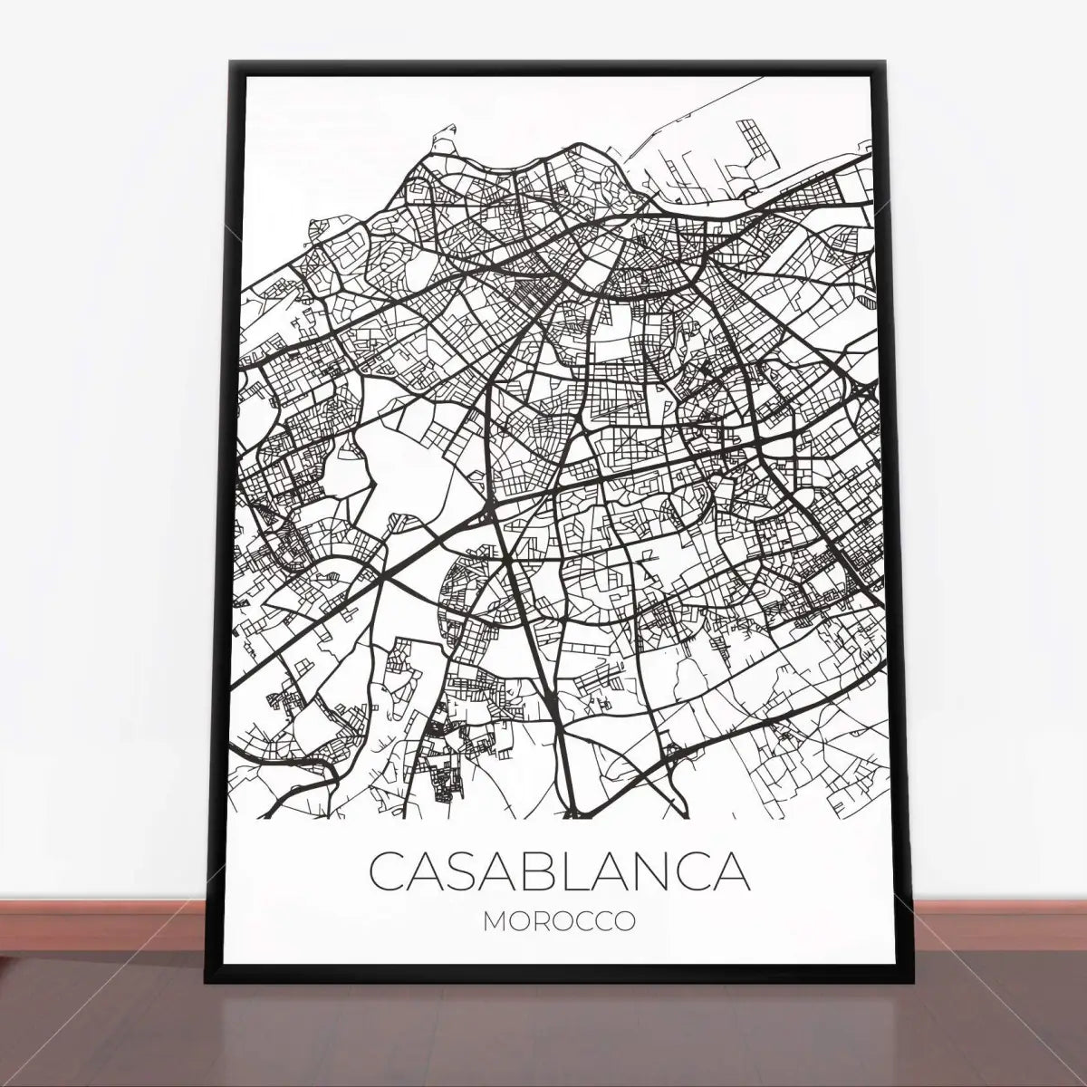 Plakat Casablanca mapa.
