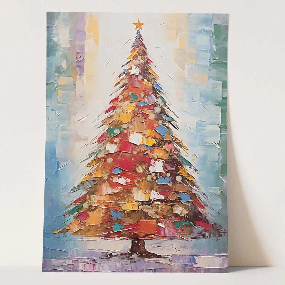 Plakat Choinka w Świetlistych Barwach.