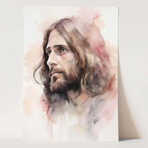 Plakat Chrystus w Akwareli.