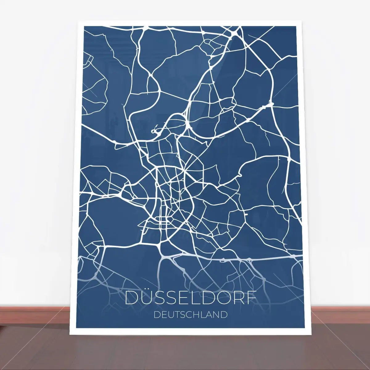 Plakat Düsseldorf mapa.