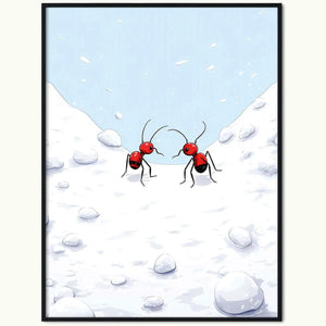 Plakat Dwie Czerwone Mrówki.