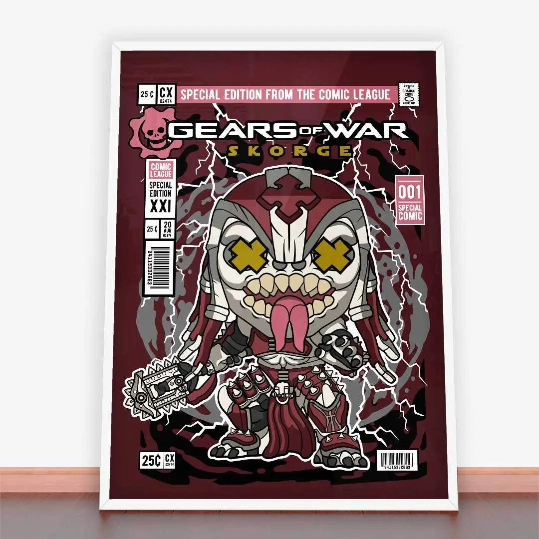Plakat Gears of War Skorge z okładką komiksu Gears of War, idealny dla fanów
