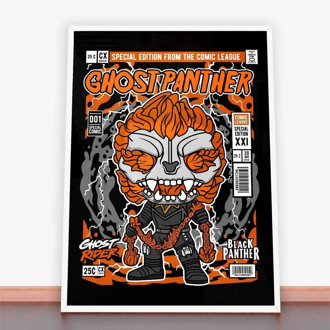 Framed comic book cover art of Plakat Ghost Panther for młodzieżowe plakaty