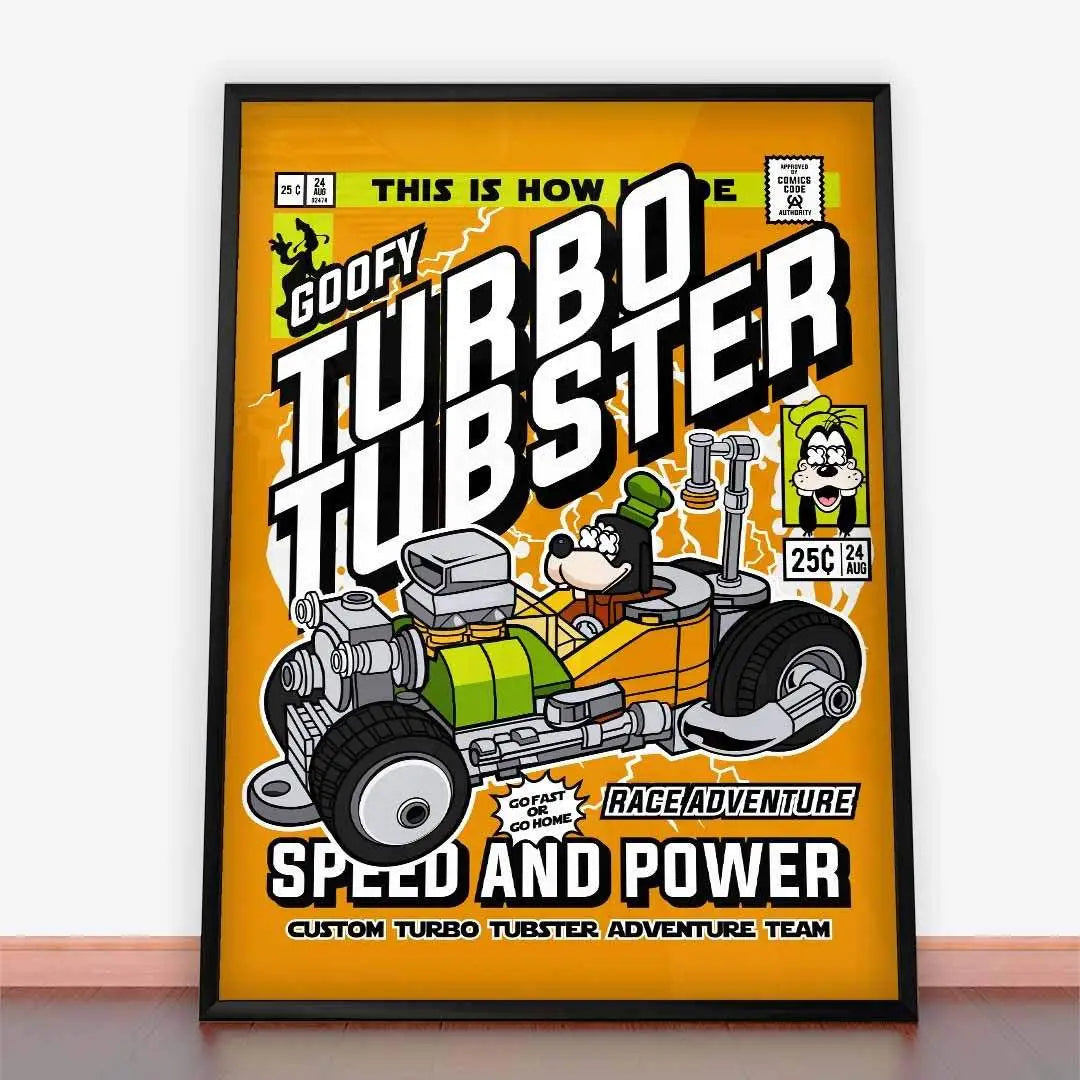 Plakat Goofys Turbo Tubster.