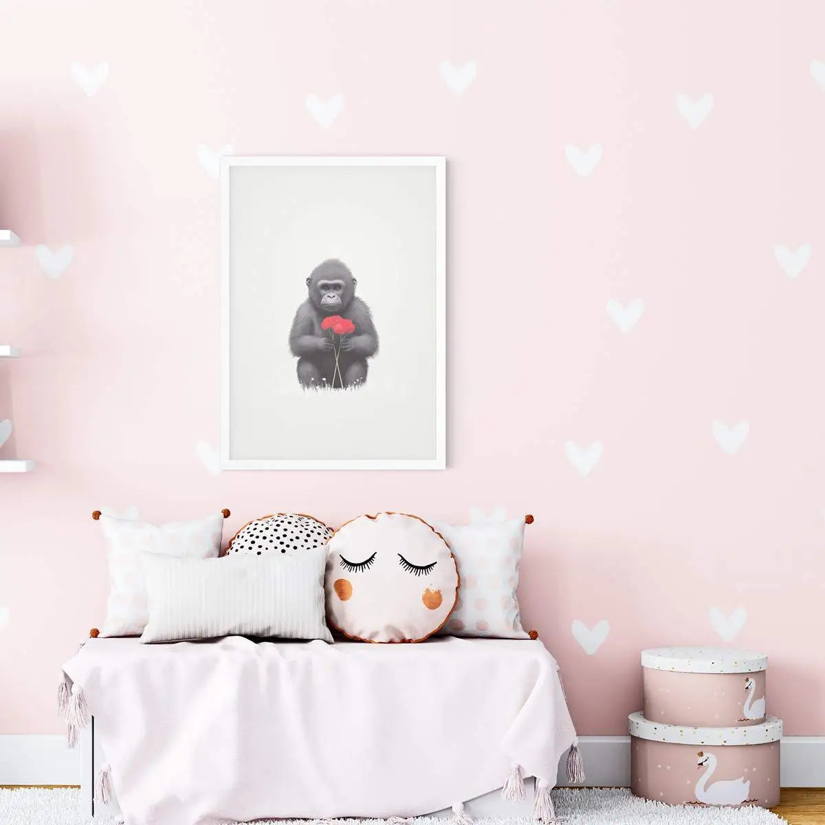 Plakat Goryl z Kwiatami.