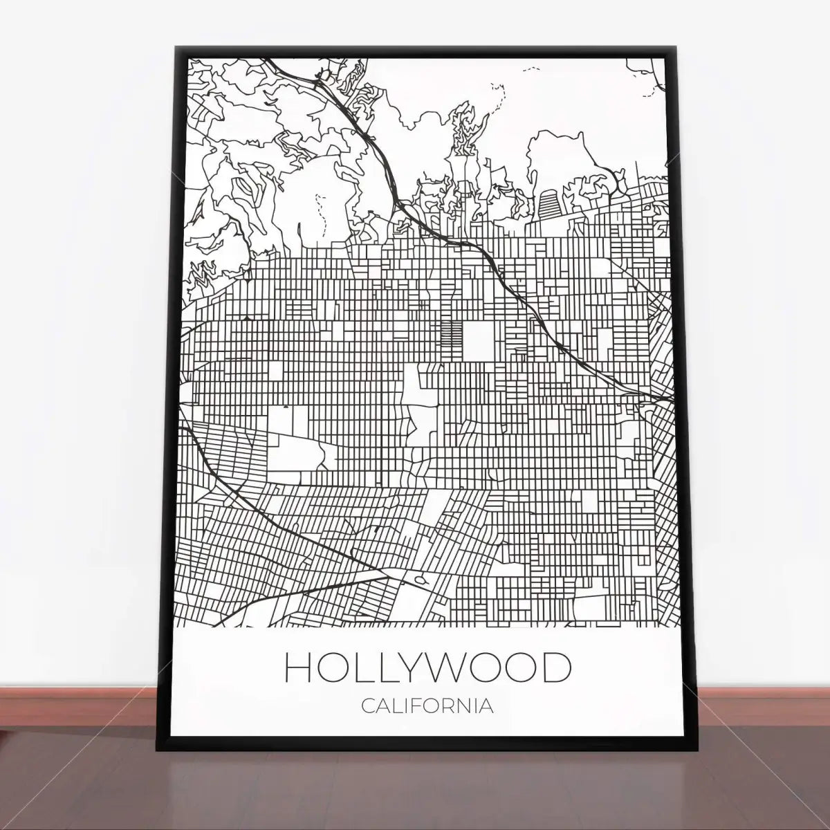 Plakat Hollywood mapa.