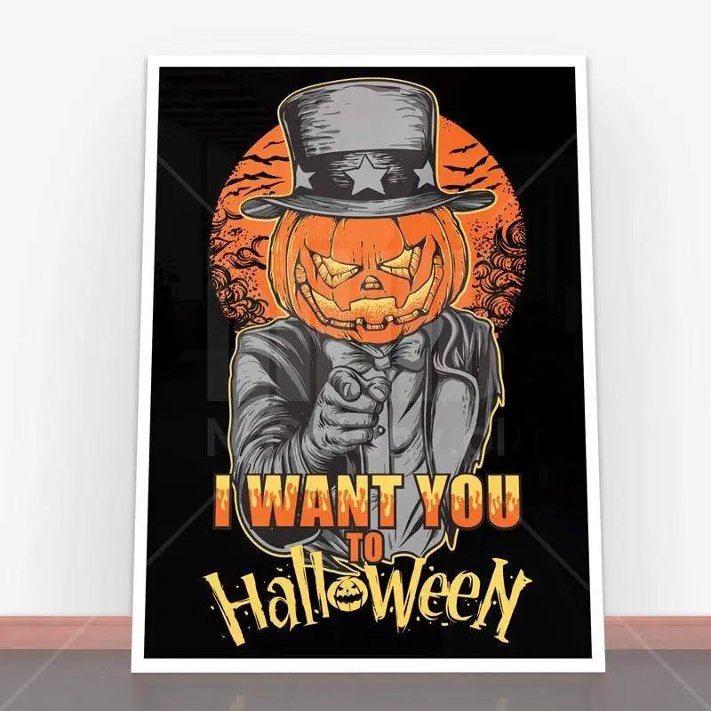 Plakat I Want You to Halloween w ramę plakatową z motywem Halloween