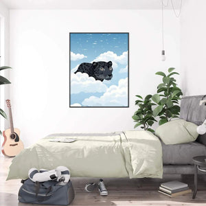 Plakat Jaguar w Chmurach.