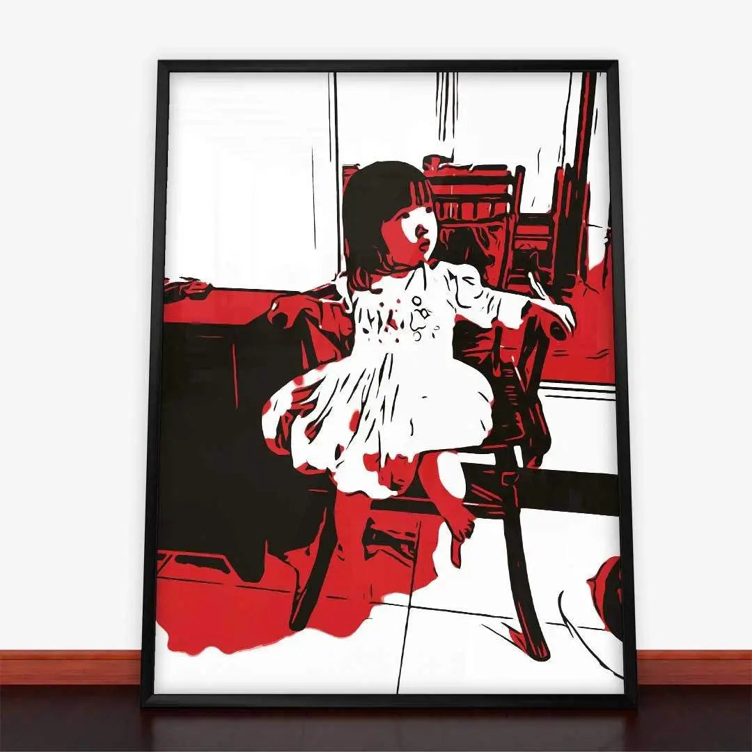 Obraz w ramce przedstawiający Plakat Japanese Girl w stylu kreskówkowym