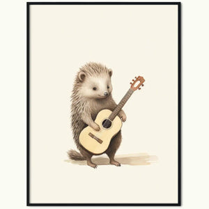 Plakat Jeż z Gitarą.