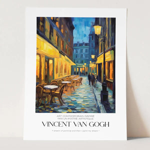 Plakat Kawiarniany Zaułek - Inspiracja van Goghiem.