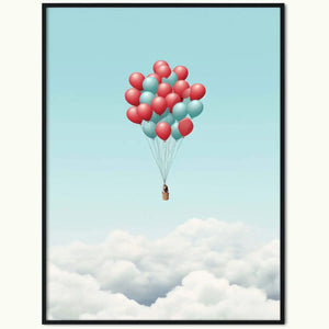 Plakat Kolorowe Balony na Niebie.