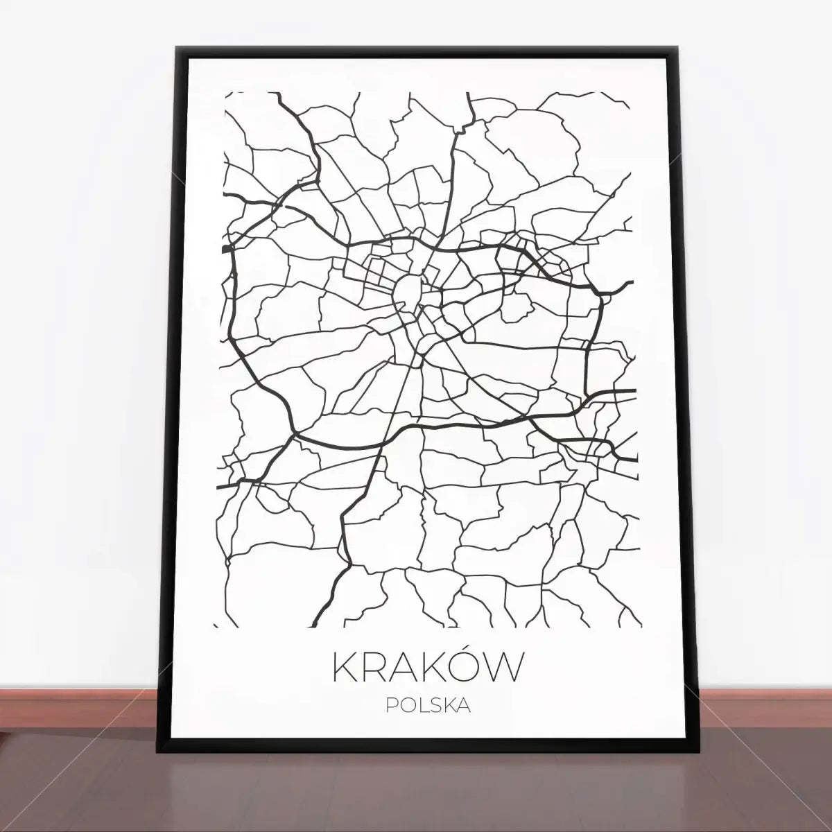 Plakat Kraków mapa.