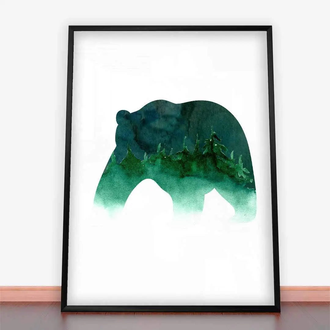 Plakat Leśny Niedźwiedź.