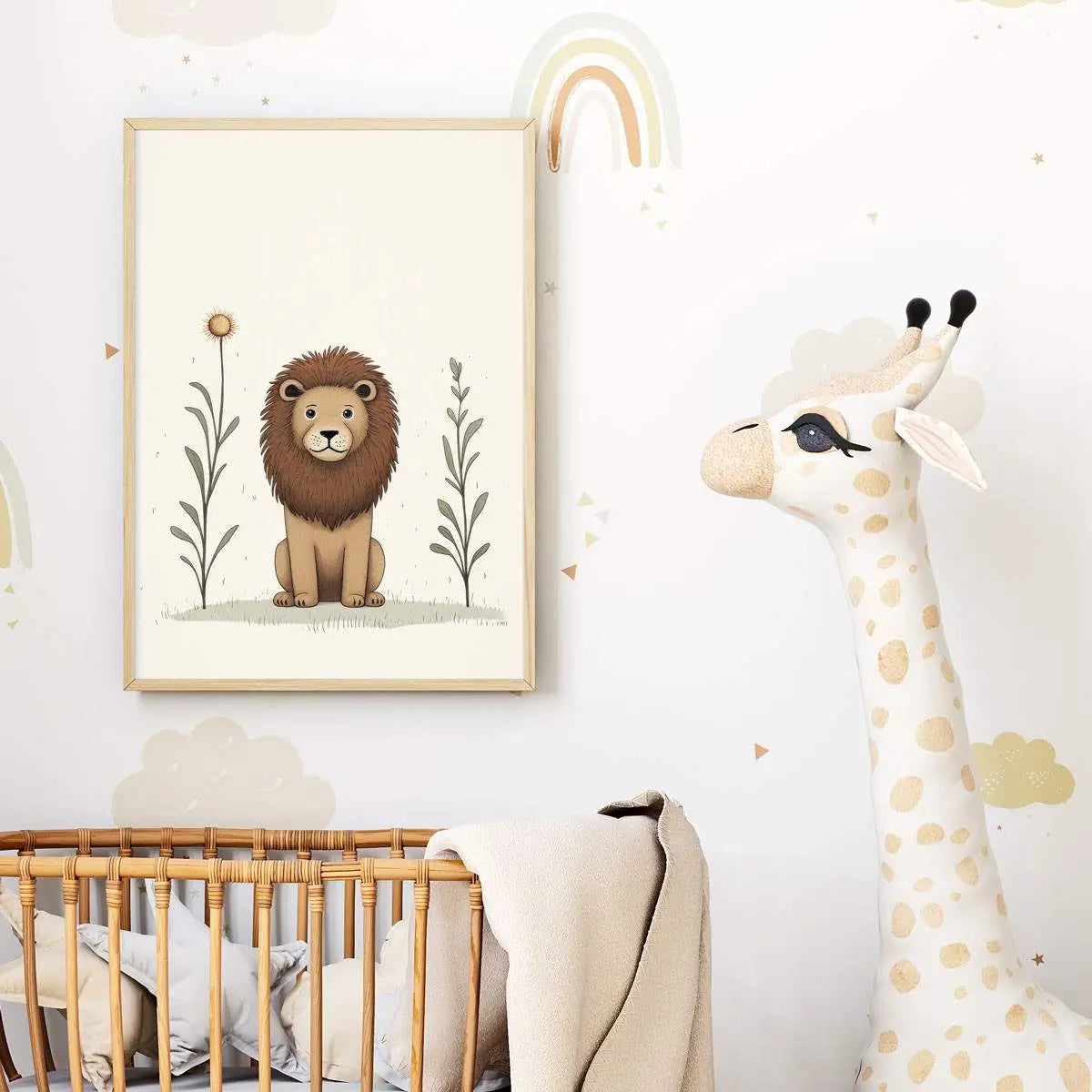 Plakat Lew na Łące.