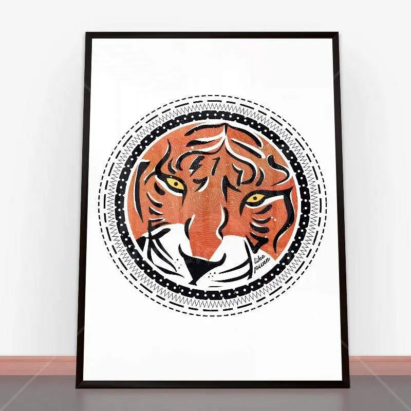Framed tiger art in Plakat Like Purr, perfect for animal lovers and decor enthusiasts