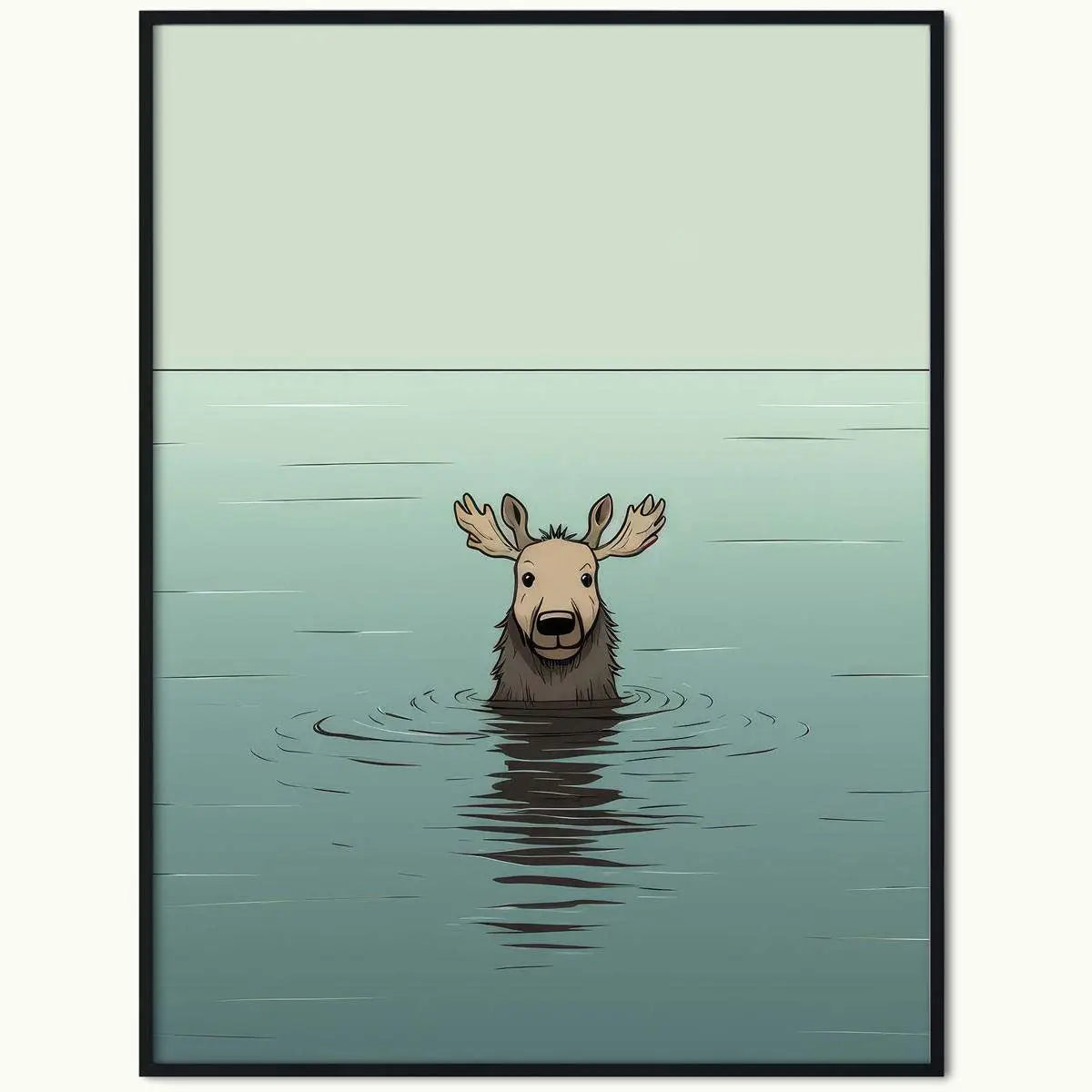 Plakat Łoś w Jeziorze.