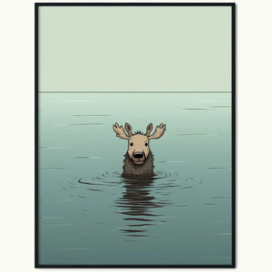 Plakat Łoś w Jeziorze.