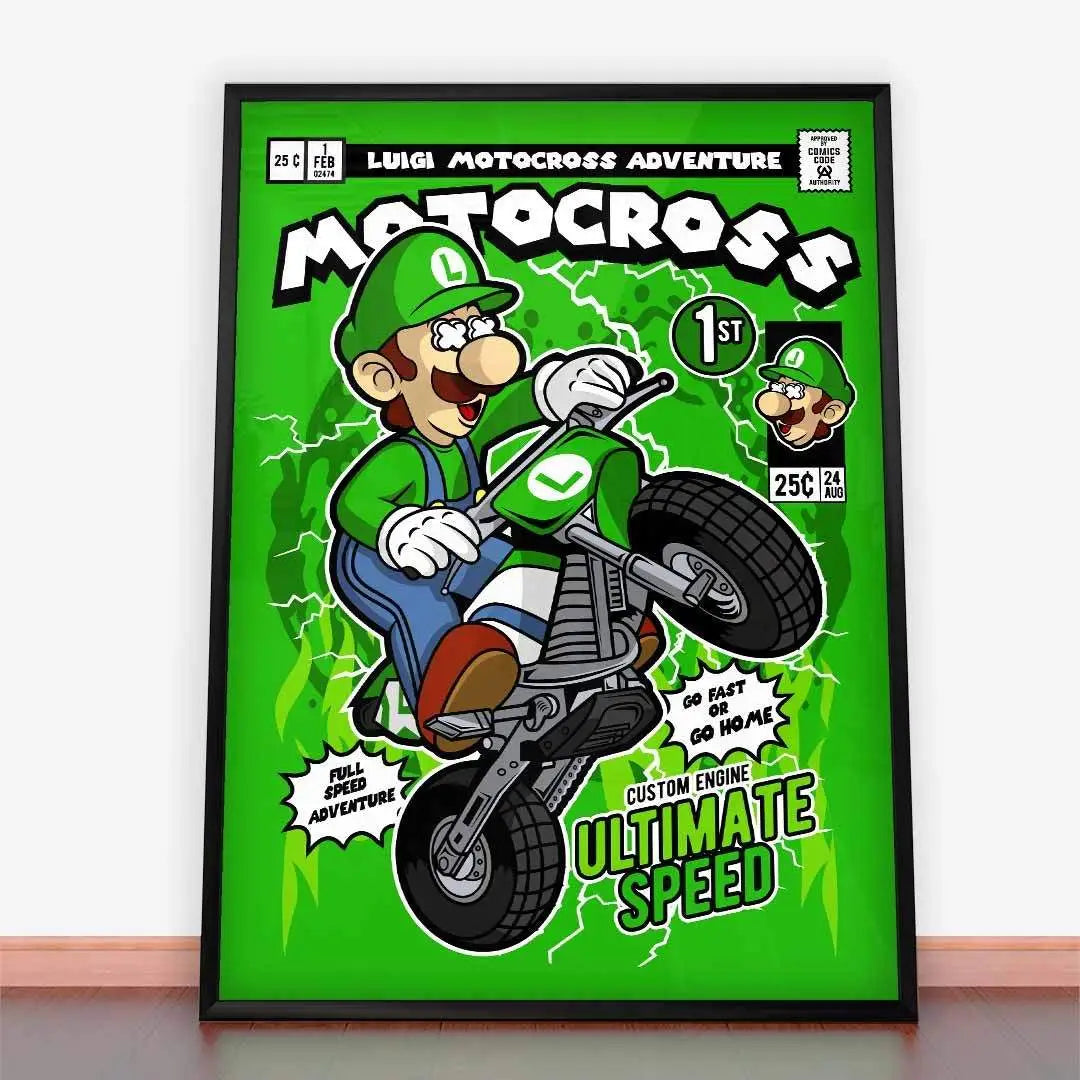 Plakat Luigi Motocross.