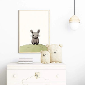 Plakat Mała Myszka na Łące.