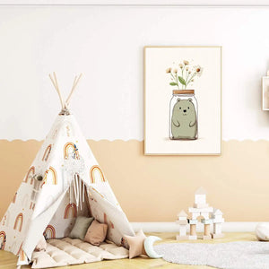 Plakat Małe Urocze Zwierzątko w Słoiku.