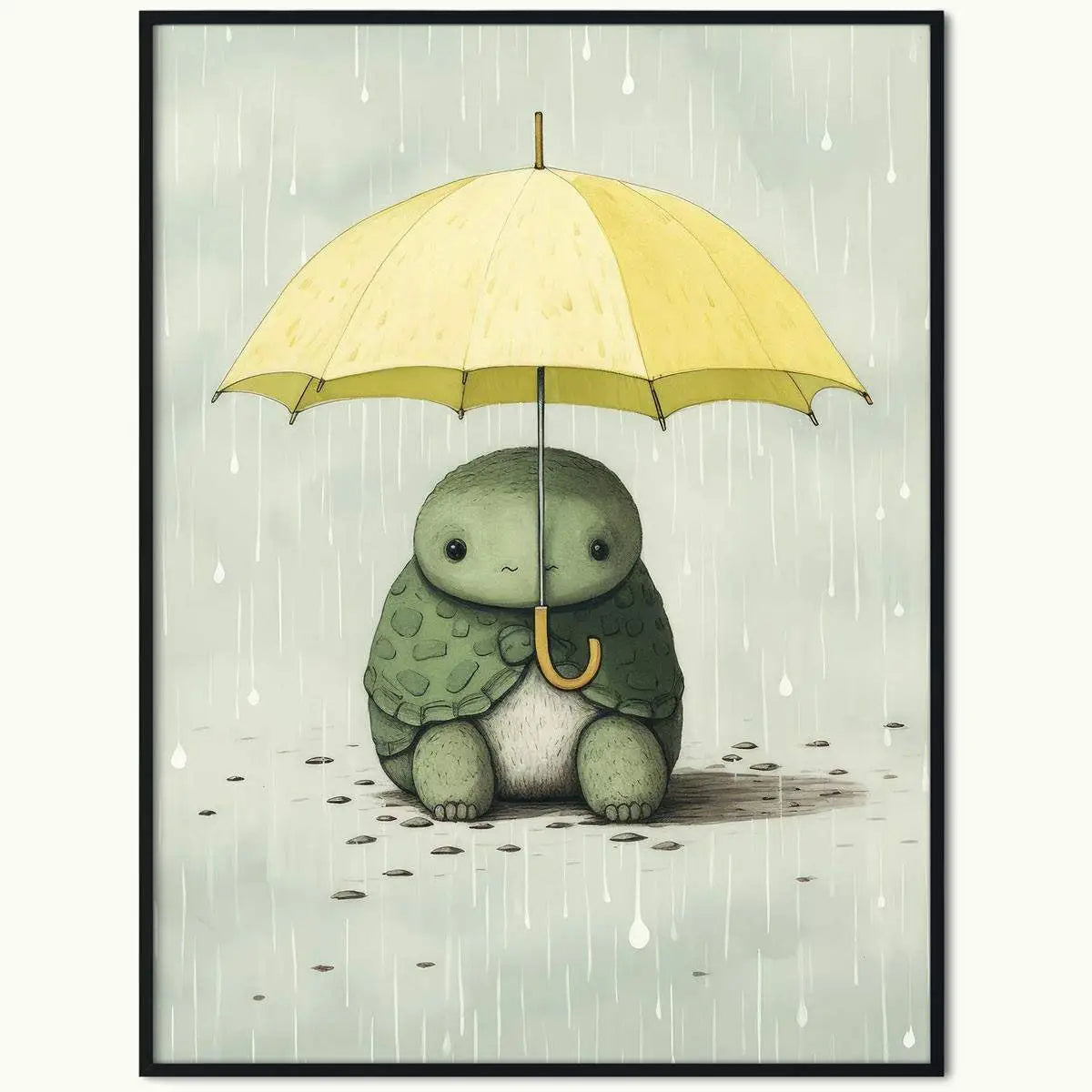 Plakat Mały Żółwik pod Parasolem.