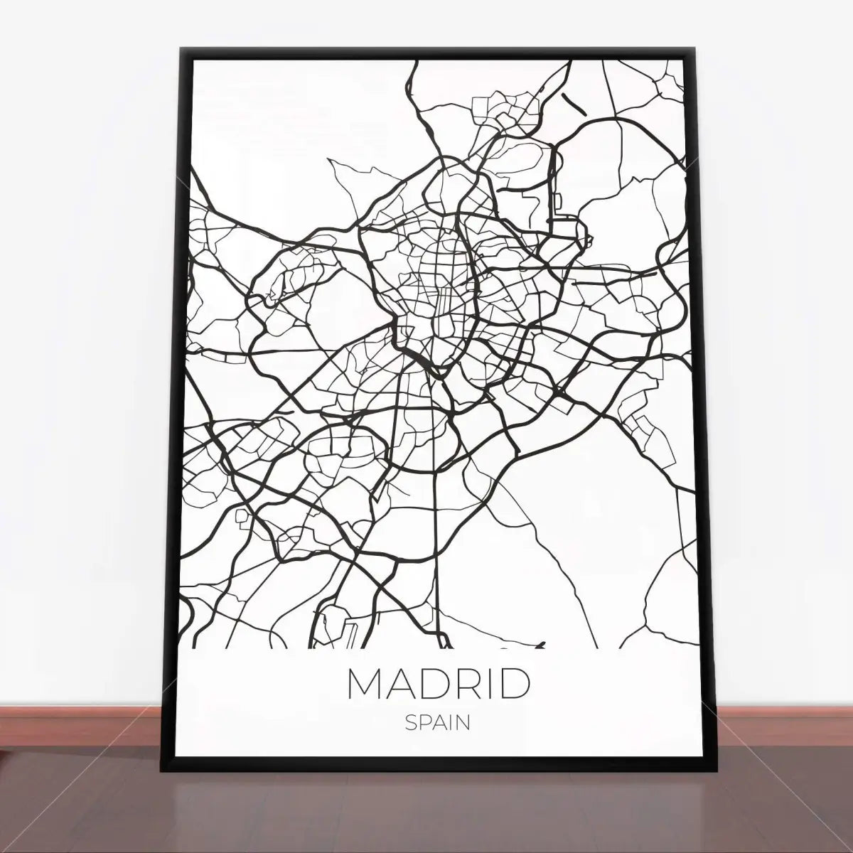 Plakat Mapa Madryt.