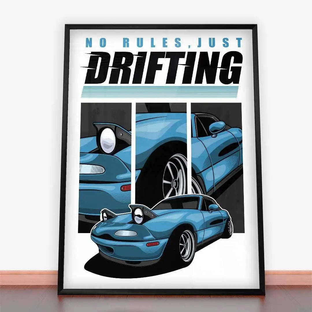 Plakat Mazda MX5 Drifting.