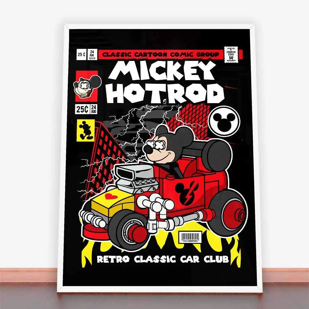Plakat Mickey Hot Rod.
