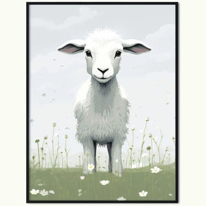 Plakat Młoda Owieczka na Łące.