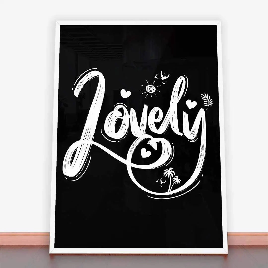 Plakat napis Lovely.