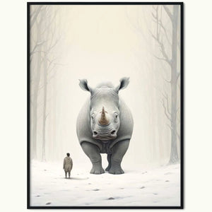 Plakat Nosorożec i Człowiek.