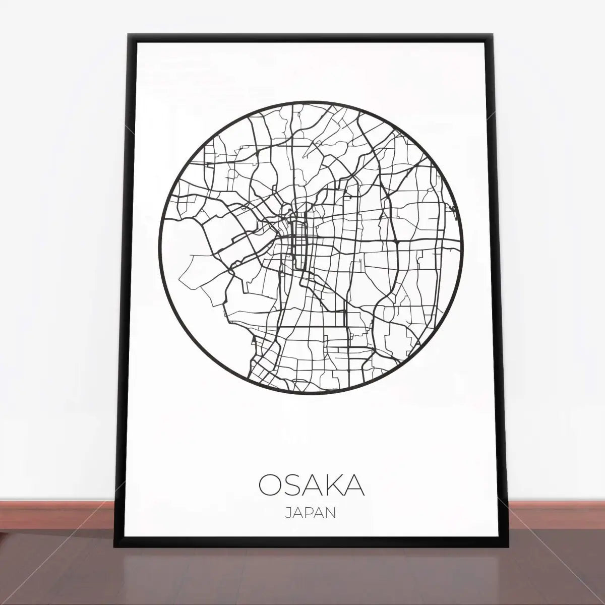 Plakat Osaka mapa.