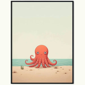 Plakat Ośmiornica na Plaży.