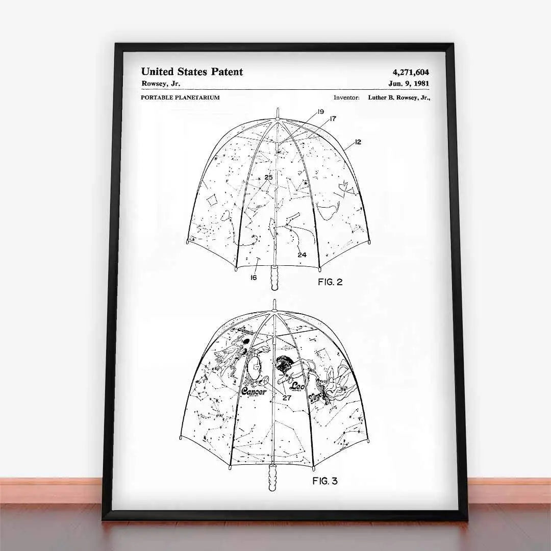 Plakat Patent Przenośme Planetarium.