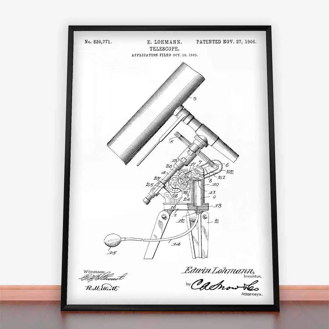 Plakat Patent Teleskop.
