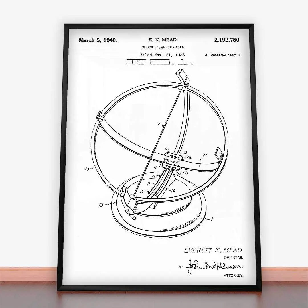 Plakat Patent Zegar Słoneczny.