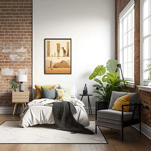 Plakat Posągi Gepardów.