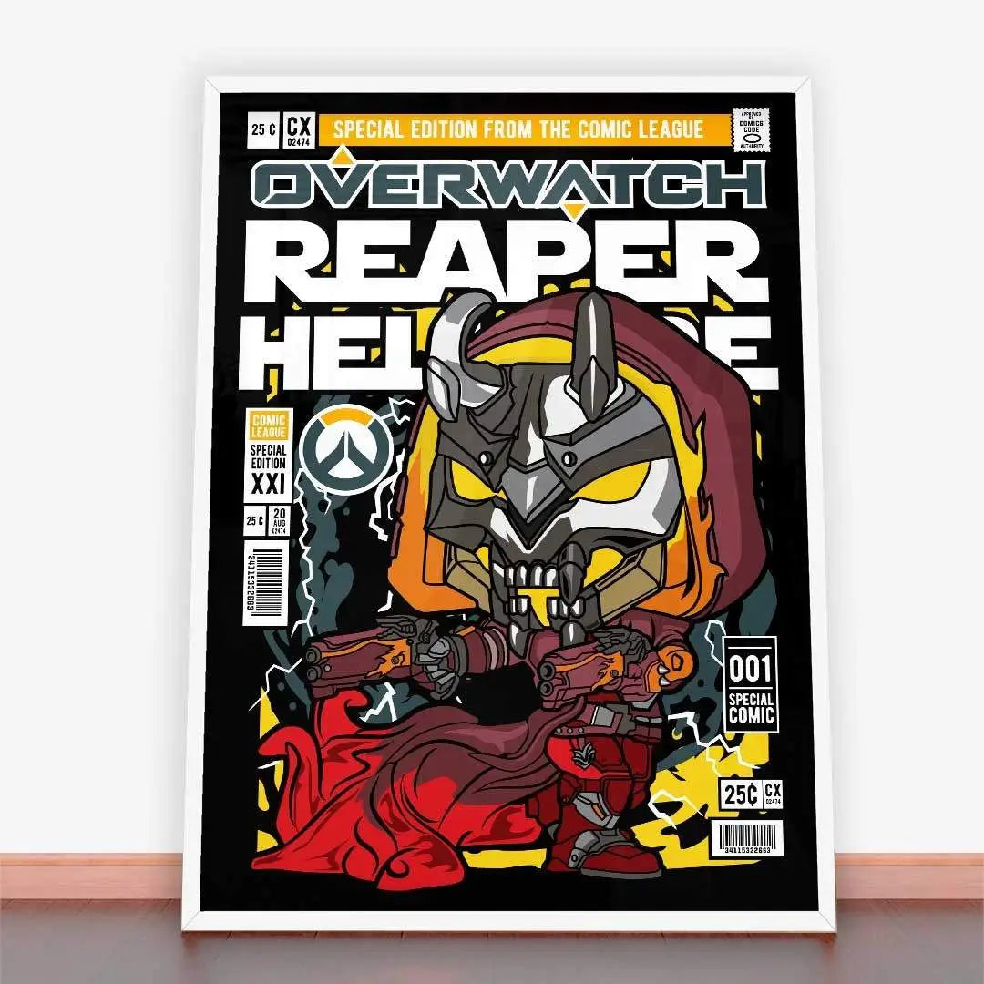 Okładka komiksu Reaper Hell Fire na plakacie Plakat Reaper Hell w stylu młodzieżowym