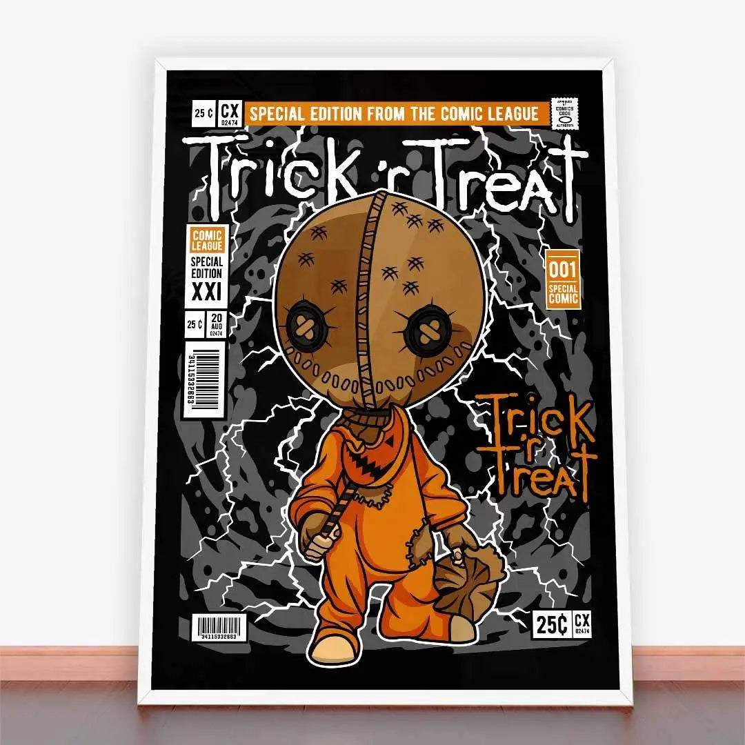 Rame plakatową z okładką komiksu Plakat Sam - cukierek albo psikus