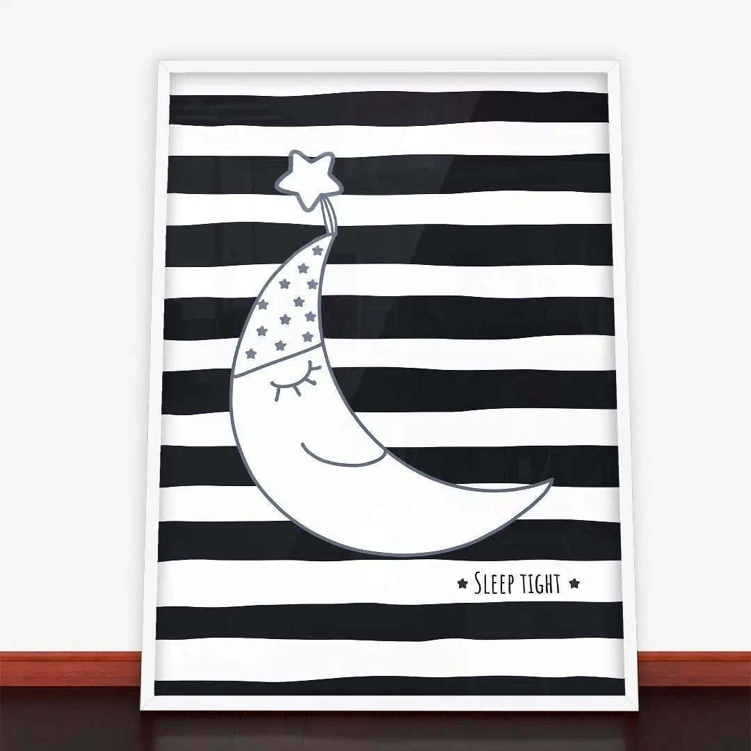 Obraz w ramie Księżyc i Gwiazda z kolekcji Plakat Sleep Tight
